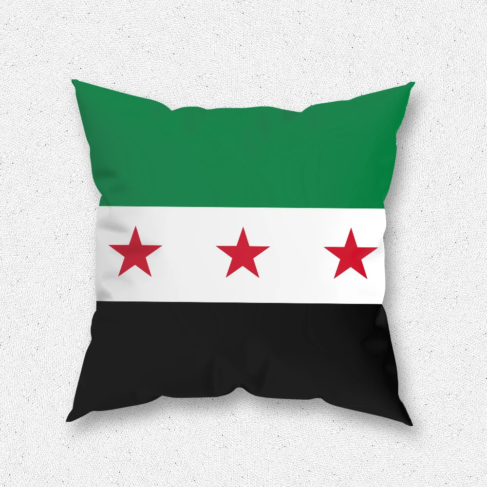 Homs City Free S-Syria Flag Pillow Case For Home Bedroom Room Decoration Living Room Sofa Cushion Cover Suitable