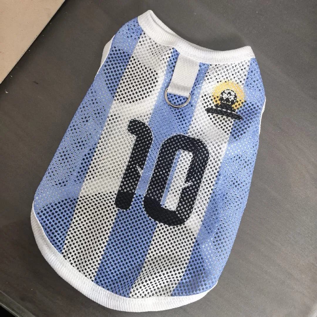 Thin Puppy Clothes Summer Striped Teddy Vest Small and medium-sized Dog Mesh Vests Breathable Cat T-shirt