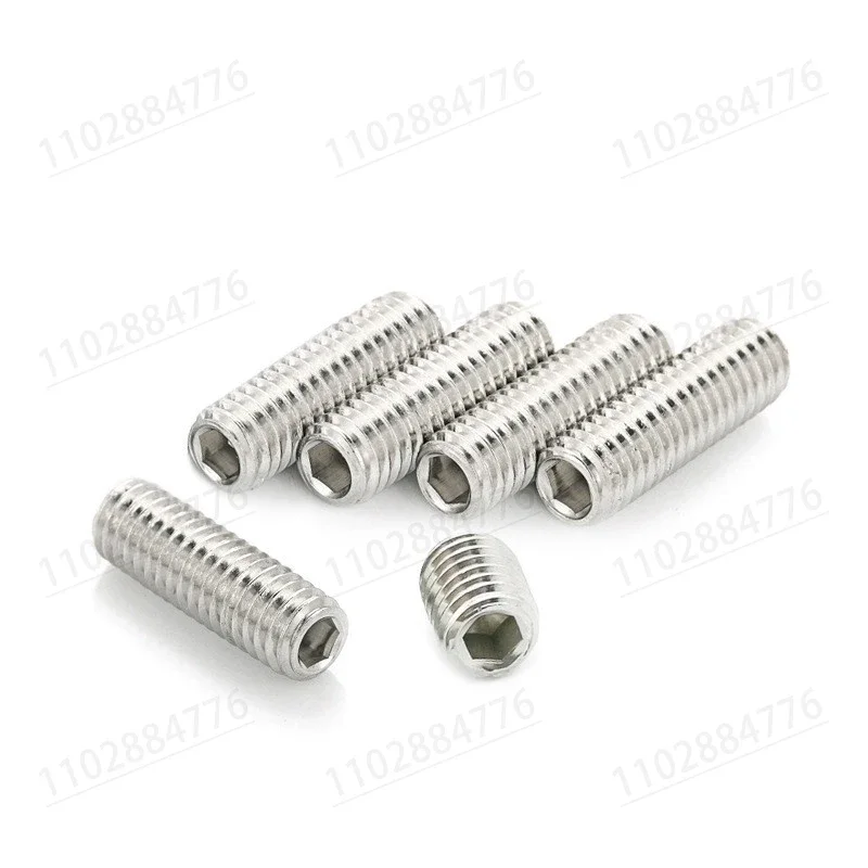 Hex Hexagon Socket Allen Cup Point Set Screws Grub Screw 20pcs M3 M4 M5 M6 M8 DIN916 304 Stainless Steel