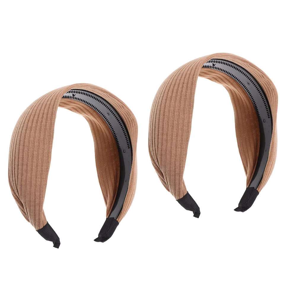 

2Pcs NonSlip Headb s Women Wide Knitted Hairb s SturdyMaterial TexturedDesign Comfortable Lightweight Fashion Accessories