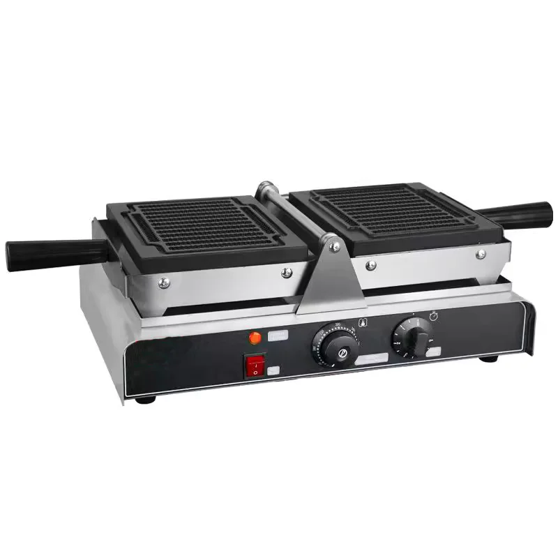 Hot Selling Product in 2025-Electric 110V/220V Finger Waffle Maker with Non-stick Coating,Commercial Threaded Waffle Bread Maker