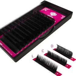 Abonnie All Size C D Curl Individual Eyelashes Faux Mink Eyelashes Extension 8-15mm False Eyelashes