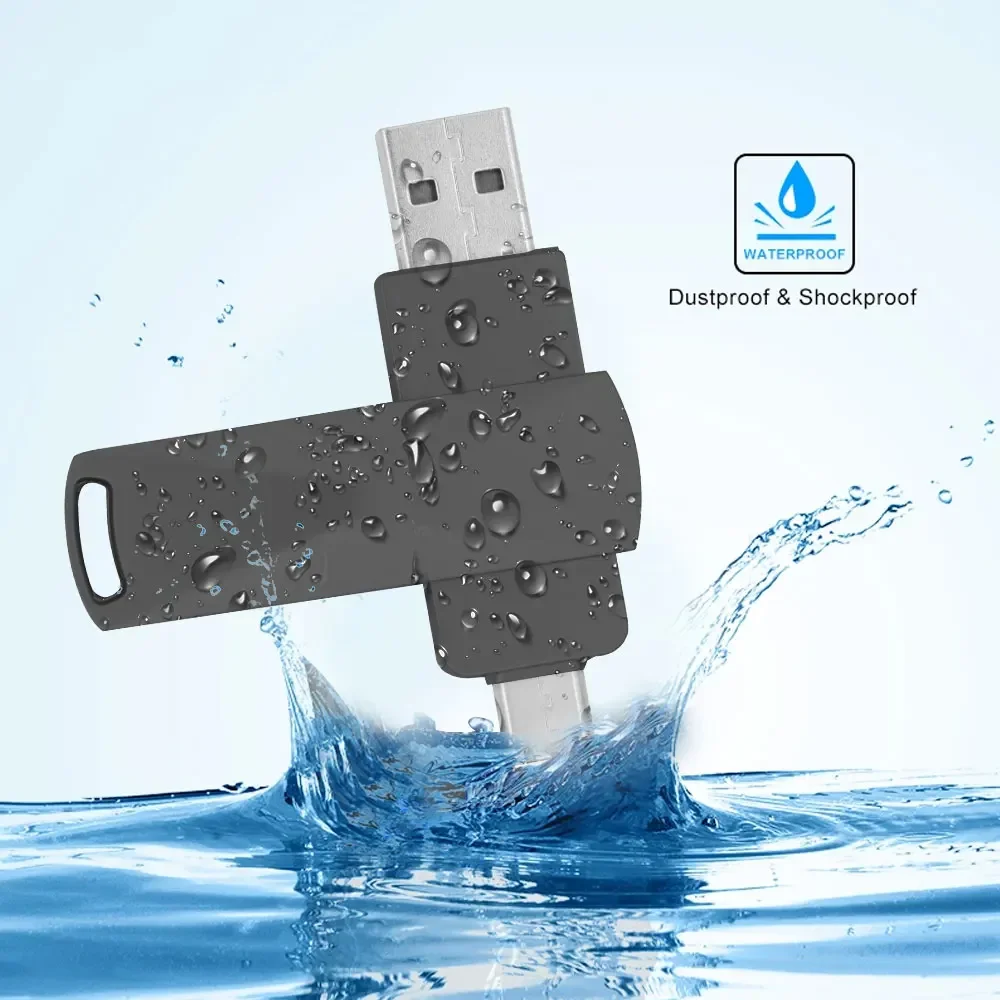 OTG USB Stick Tipo C Pen Drive, Flash Drive 2.0 Pendrive, Grande Capacidade, Tipo C, 128 GB, 64 GB, 32 GB, 16 GB