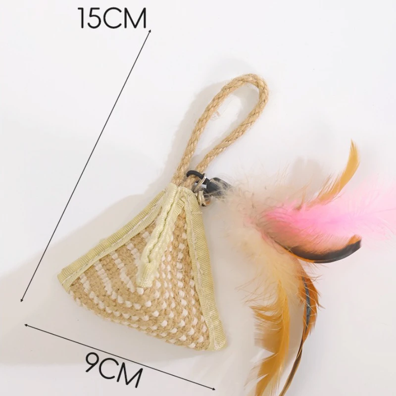 Erba gatta giocattoli di piume di gatto striscia di morso giocattolo interattivo per gatti erba gatta forniture per animali domestici digrignamento dei denti giocattolo teaser per gatti