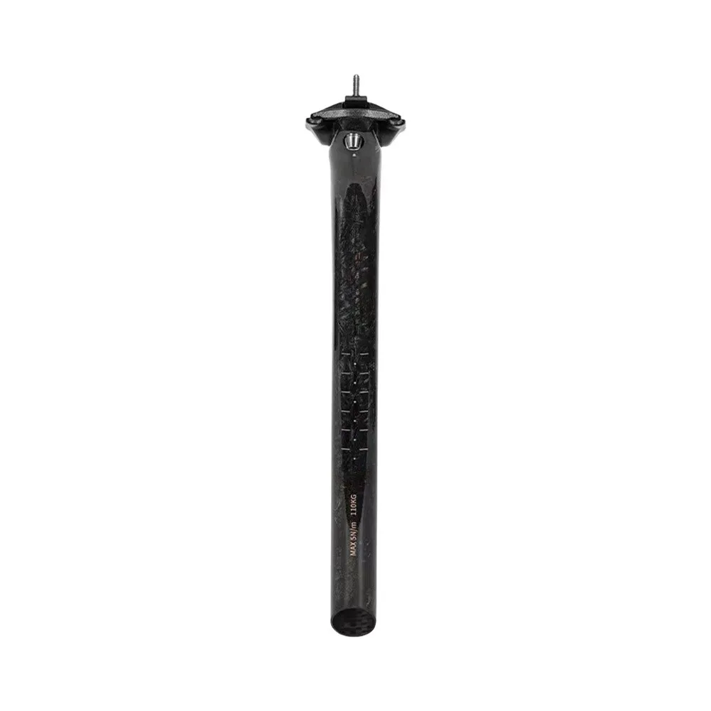 Ultraleichte Carbon-Sattelstütze für Fahrräder, 20 mm, mit versetztem Design, Titanschrauben, glatter Innenrohrstruktur, kompatibel mit Carbon-Schienen. – Detail 11