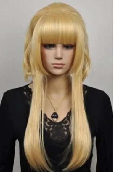 FREE SHIPPING Hot Sell New Fashion Sexy Long Gold Blonde Women's Lady's Cosplay Hair Wig