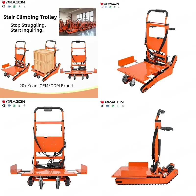 Foldable Electric Crawler Climbing Machine for Automatic Stair Truck Up and Down Stair Climber Factory Direct