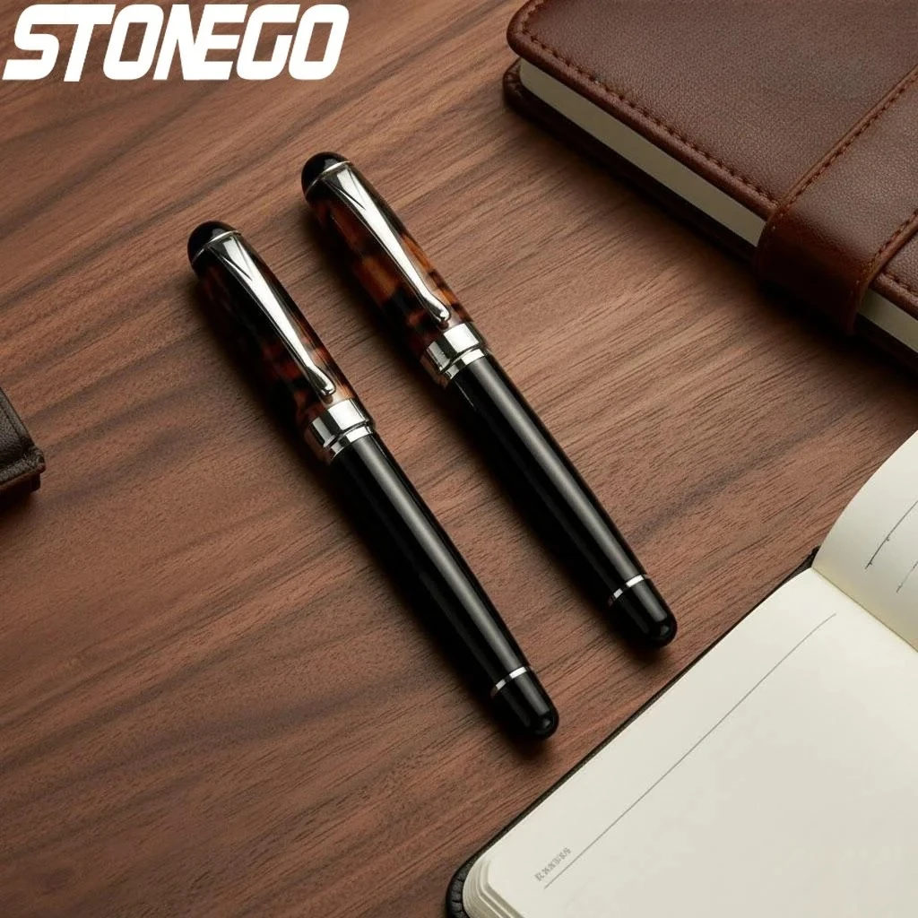 

Acrylic Metal Fountain Pen with Gold Nib Elegant Business Office Student Writing Tool High Quality Stationery