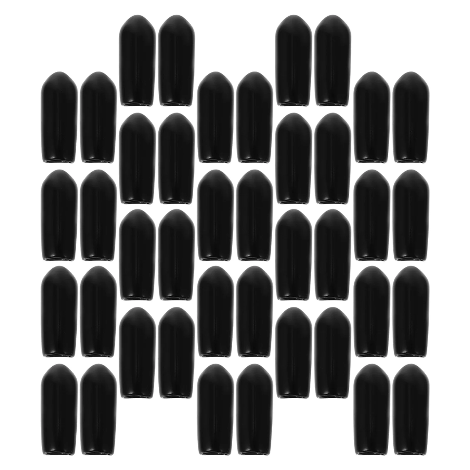 

100 Pcs Head Bands Headwear End Caps Component Black Hair Hoops DIY Accessories