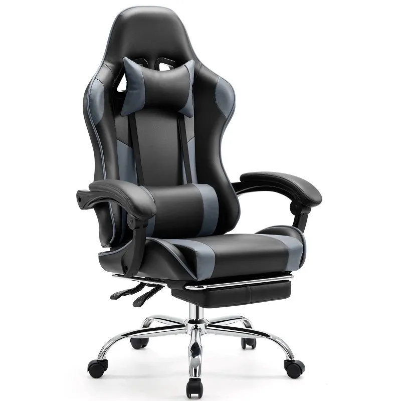 EDX Ergonomic Gaming Chair High Back Office Chair with Lumbar Support and Adjustable Armrests Swivel Racing Chair, Black and