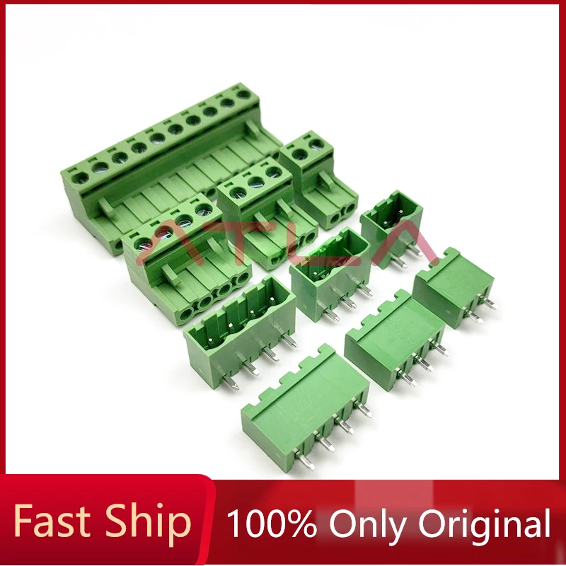 

5pcs 5.08mm Pitch PCB Screw Terminal Block Connector Closed PlUG-IN Plug Socket 2EDG 2P 3P 4P 5P 6P 7P 8P 9P 10P 12P