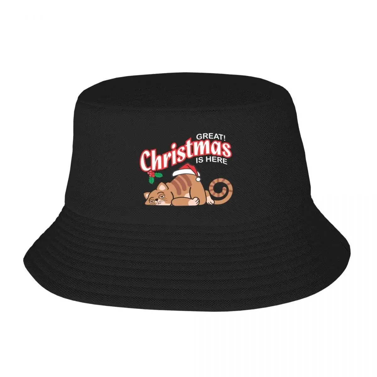 2026 Christmas To Do List - Christmas Cat Bucket Hat Golf Wear Trucker Hats Rugby Man Hat Women's