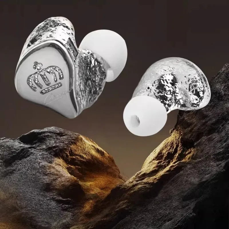 The Fragrant Zither Crown VSA PM HiFi Earphones Aluminum Flat In-Ear Earphones Detachable Cable Audiophile Wired HiFi Headphones