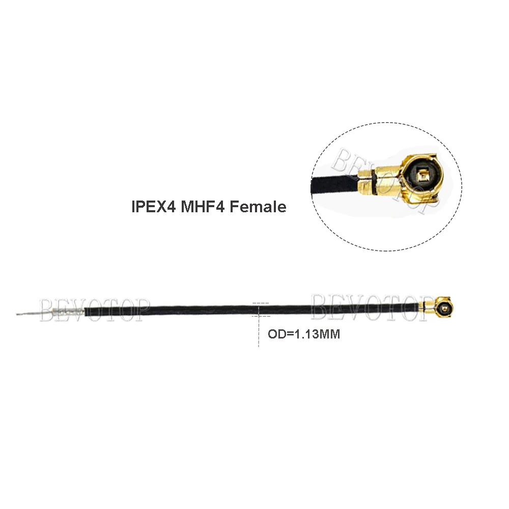 1Pcs Single End IPEX4 MHF4 Female to Solder U.fl Open End Cable RF1.13 Pigtail for PCI WIFI Card Wireless Router 3G 4G Jumper