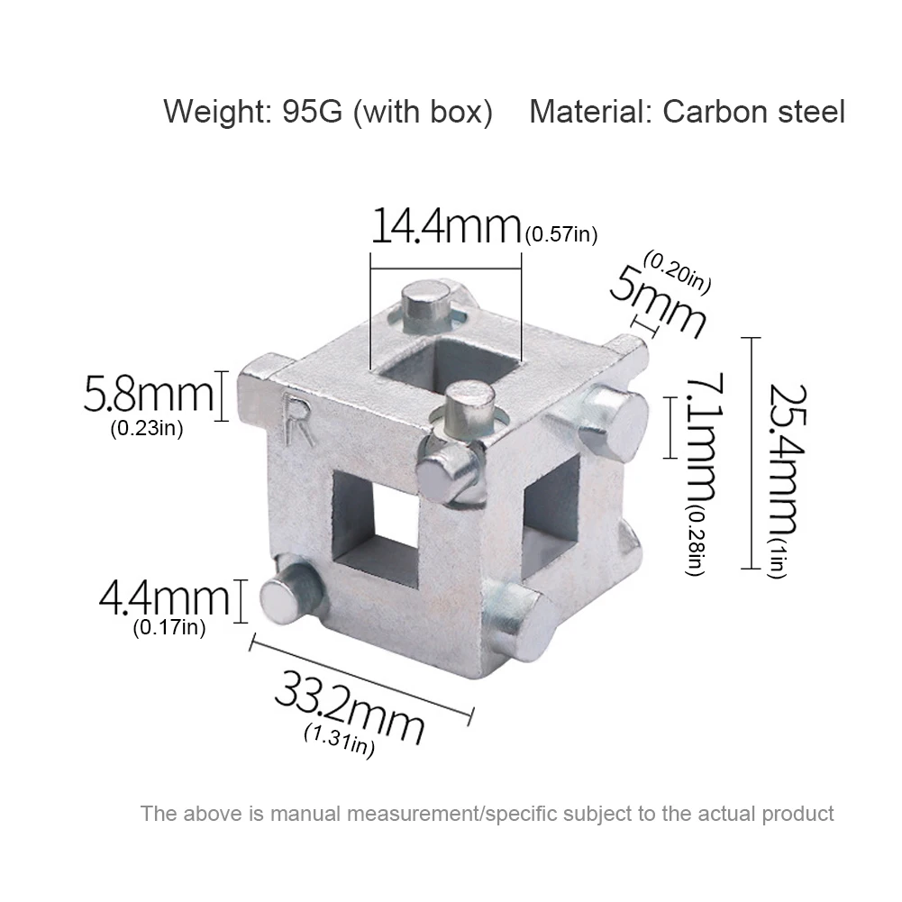 Brake Wheel Cylinder Splitter Disc Brake Air Pump Adjustment Tool Car Rear Disc Brake Caliper Piston 3/8 Inch Square Drive Tool