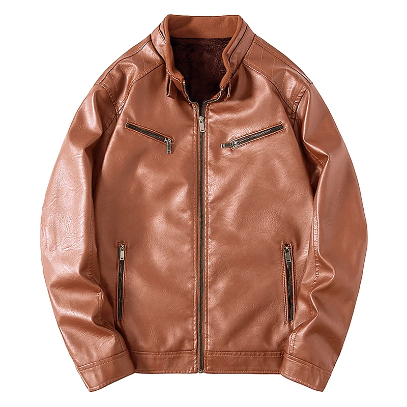 

Men Pilot Aviator Leather Jacket Male Tactical Leather Jacket Motorcycle Faux Leather Jacket Men's Slim Suit Leather Jacket Coat