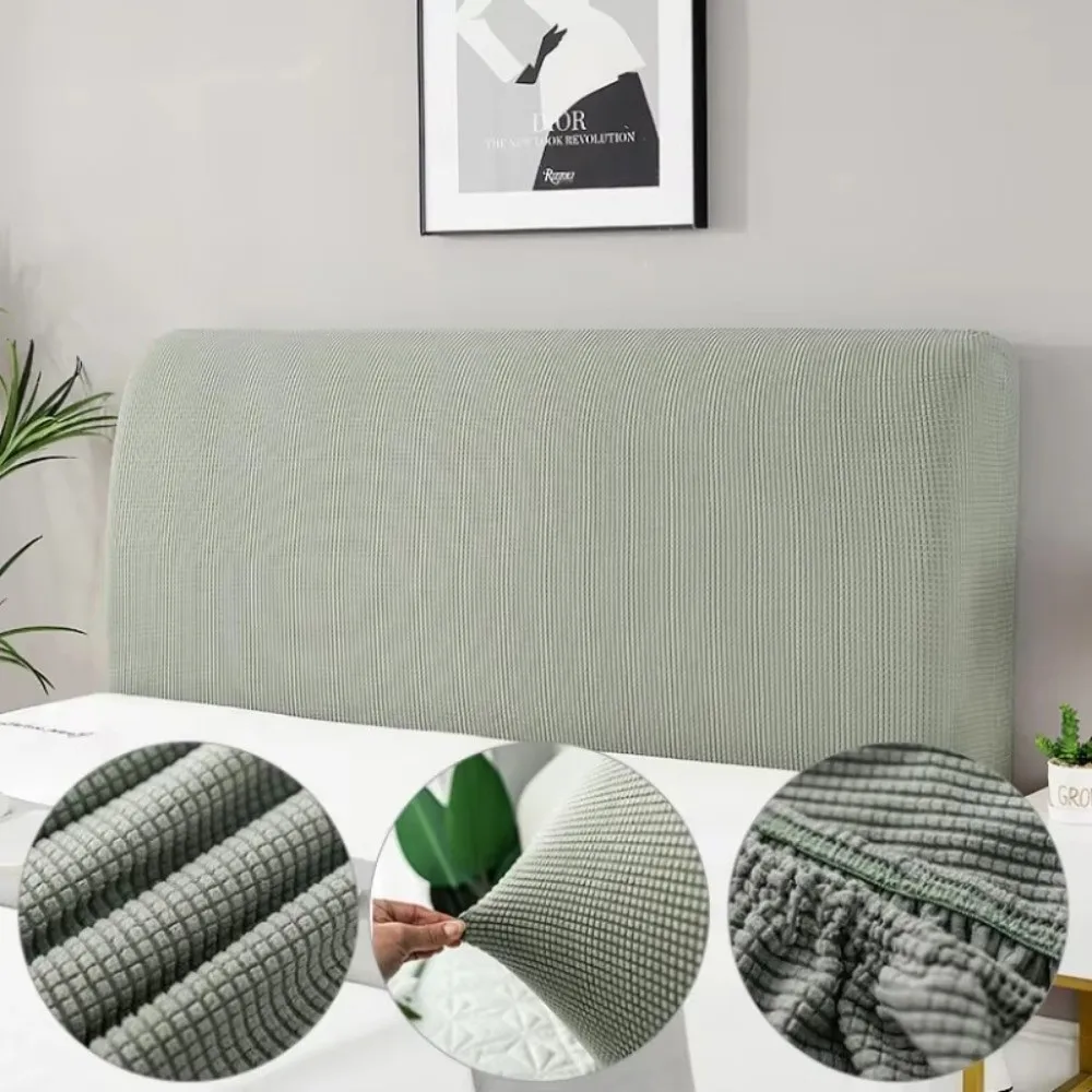 Elastic Headboard Cover All-Inclusive Thicken Elastic Bed Cover Polar Fleece Long Back Bed Head Cover for 1.2/1.5/1.8m Bed