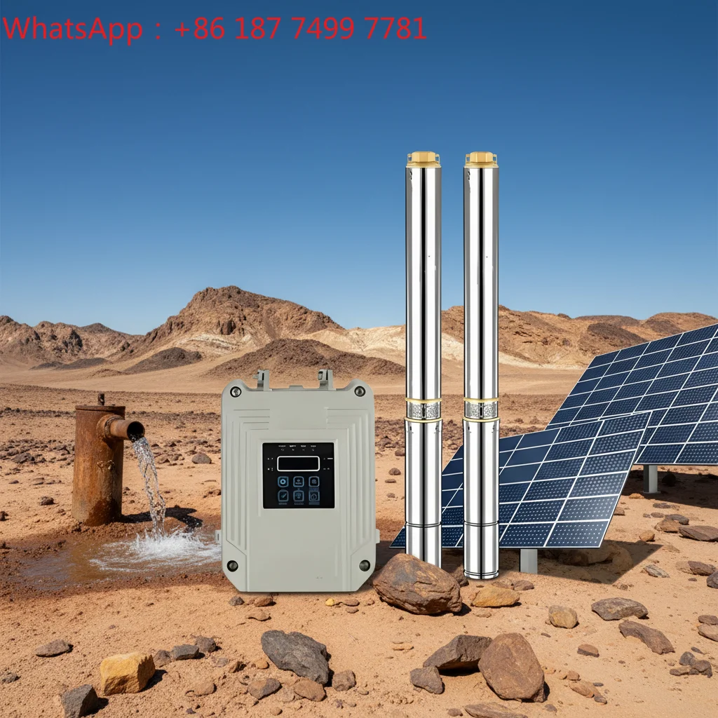 0.5 HP High Pressure DC Brushless Motor Solar Submersible Water Pump 24V Portable OEM