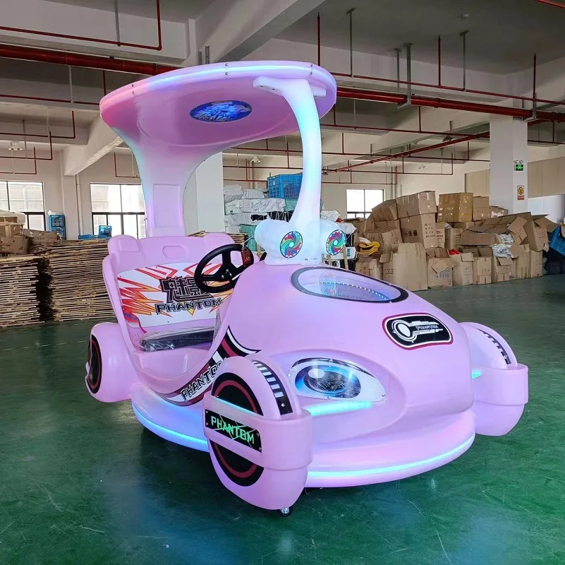 Amusement park attractive kiddie rides Roof Phantom electric battery bumper cars Entertainment Equipment for kids and adults