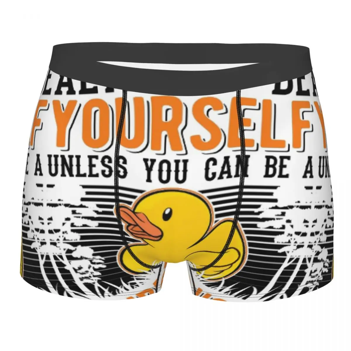 cartoon Yellow Duck Men's Boxer BriefsHighly Breathable Underwear Top Quality Print Shorts Gift Idea