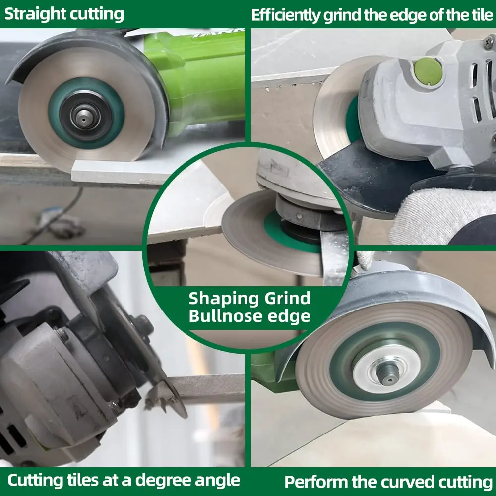 이중용도 다이아몬드 톱날, 4.5인치, 세라믹 타일, 화강암, 대리석 절단 및 연마용