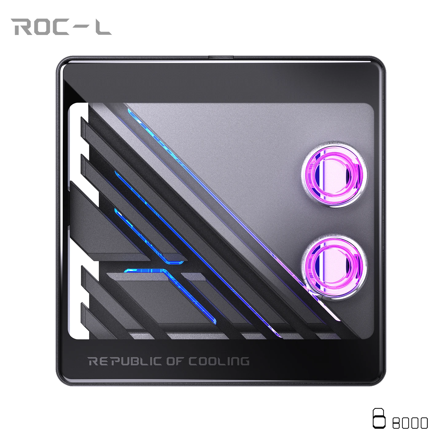 

REPUBLIC OF COOLING ROK-L CPU water cooling block, compatible with LGA1800 and AM5, with all-copper tempered glass panel.
