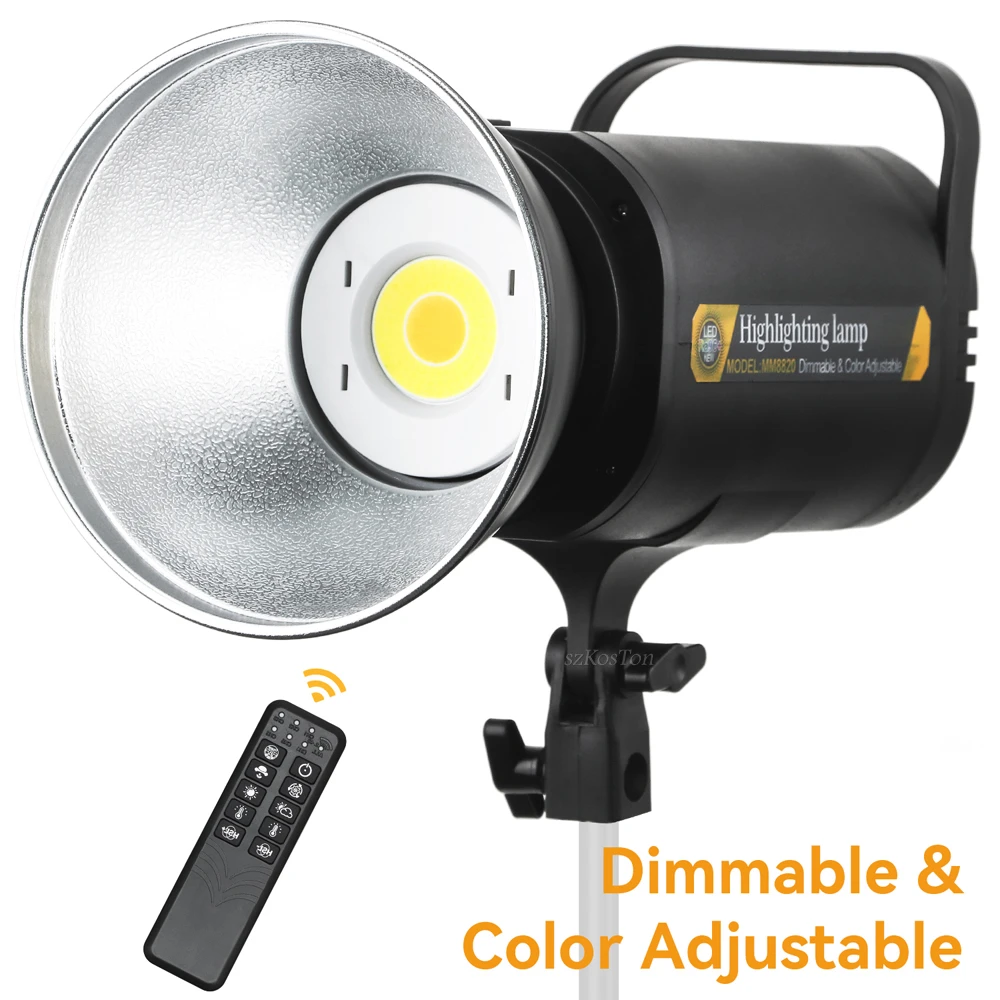 100W LED Füllen Licht Studio Video Licht 2700-6500K Dimmbare Bowens Berg Kontinuierliche Licht Fernbedienung Video aufnahme – Detail 5