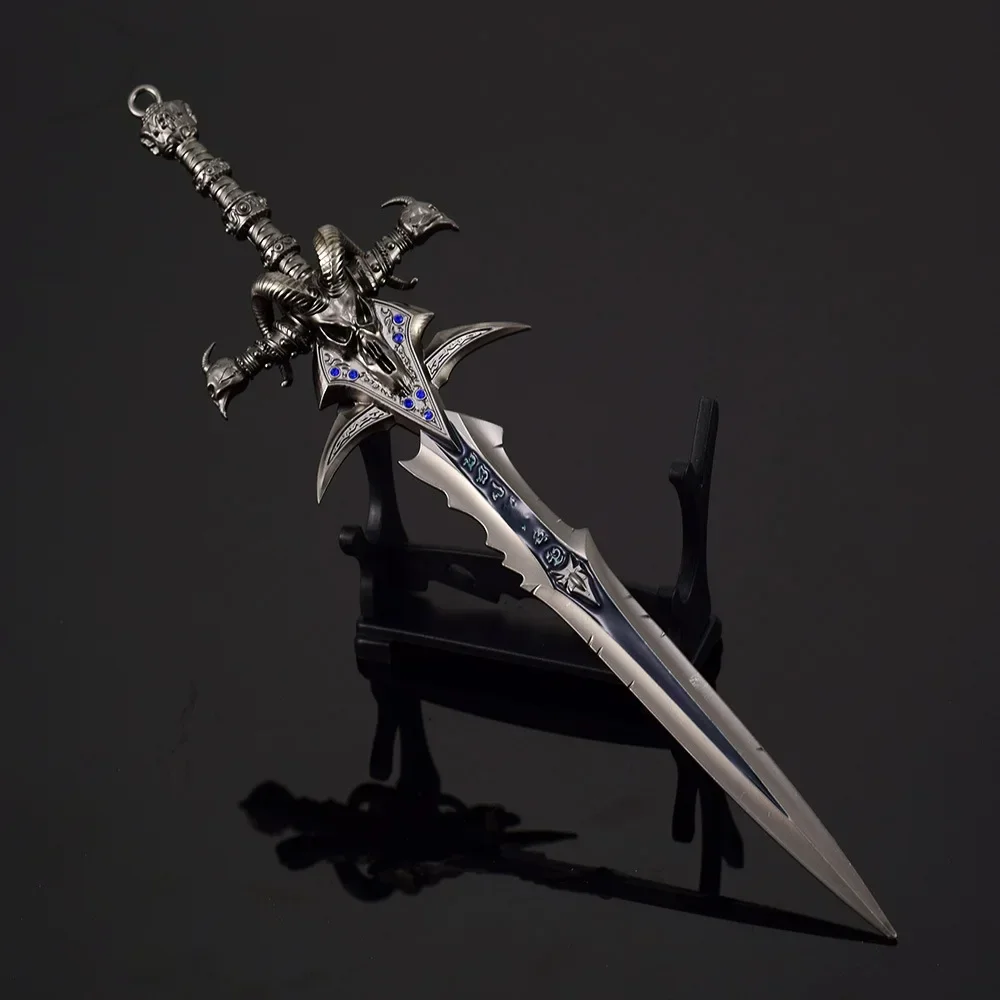 World of Warcraft  Anime Figure Arthas Menethil Lich King Frostmourne Sword Set  Peripheral Metal Weapon Model Boy Gift Toy Game