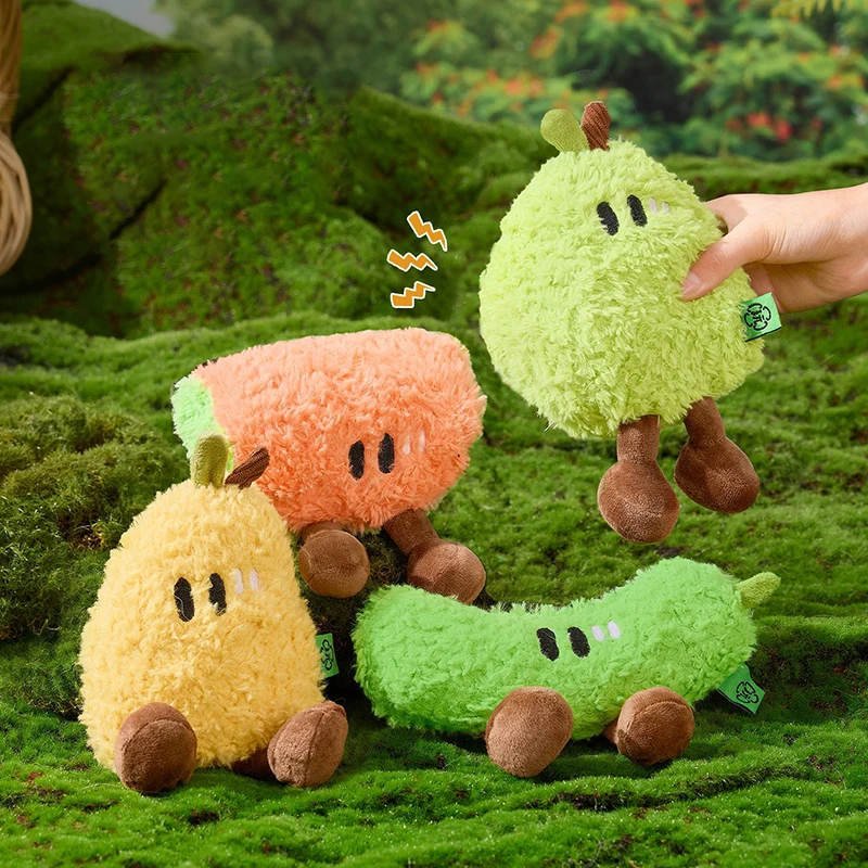 

Cute Fruit Series Cat Plush Toy with Catnip Chewable Soft Skin-friendly Relieves Boredom Sound Toy for Kitten Juguetes Para Gato