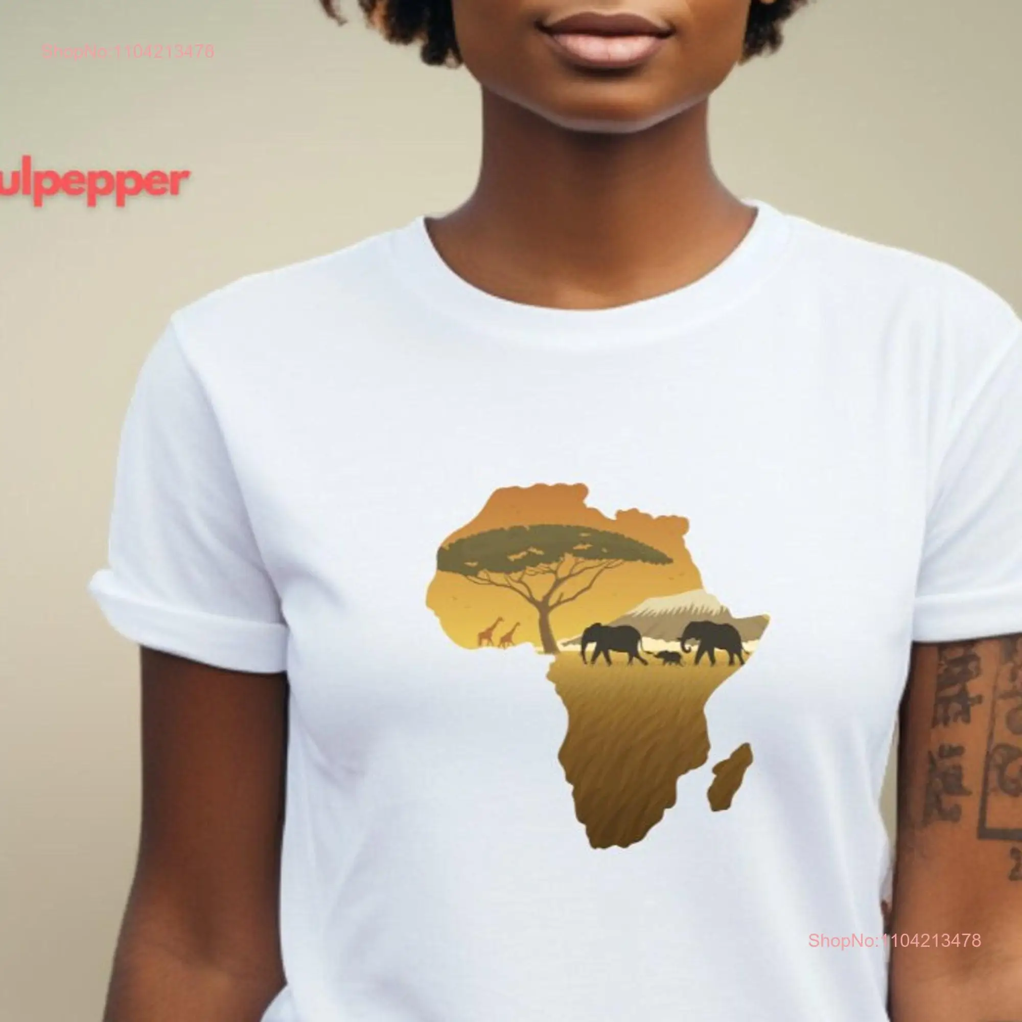 Africa t shirt map of African heritage cultural men's women's great gift idea long or short sleeves