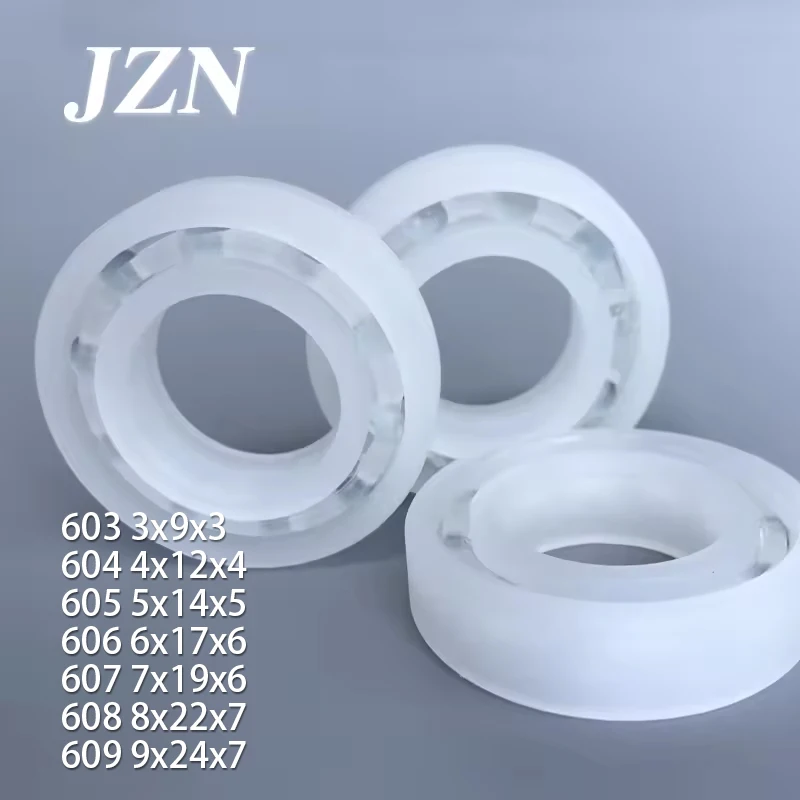5/10/50Pcs PP Plastic Bearing 603 604 605 606 607 608 609 Corrosion Resistant Wear Resistant Insulation Waterproof