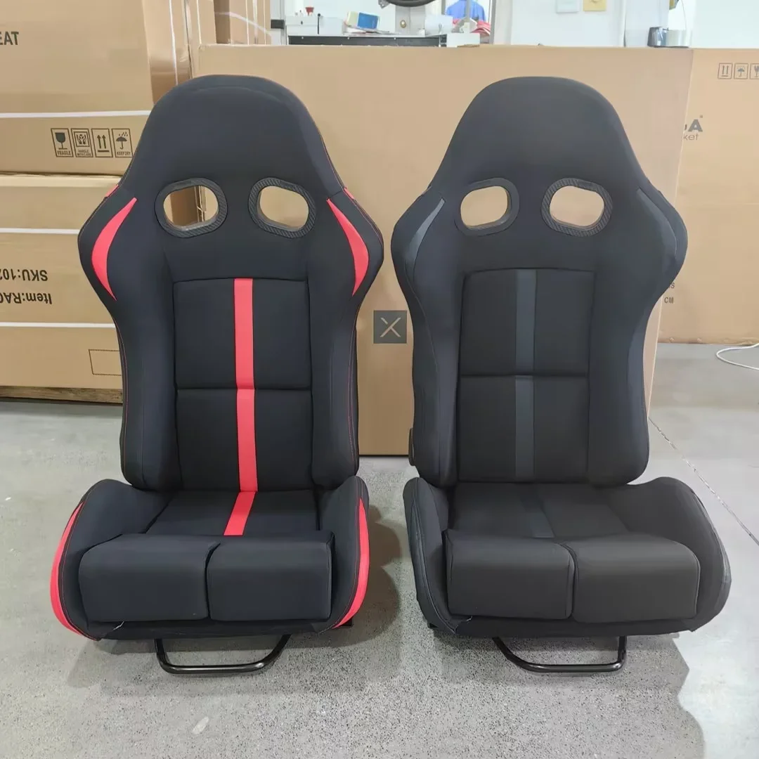 Universal Racing Simulator Glitter Car Seats PVC Leather Fabric Fiberglass Modified Universal SIM Bucket Car Seats