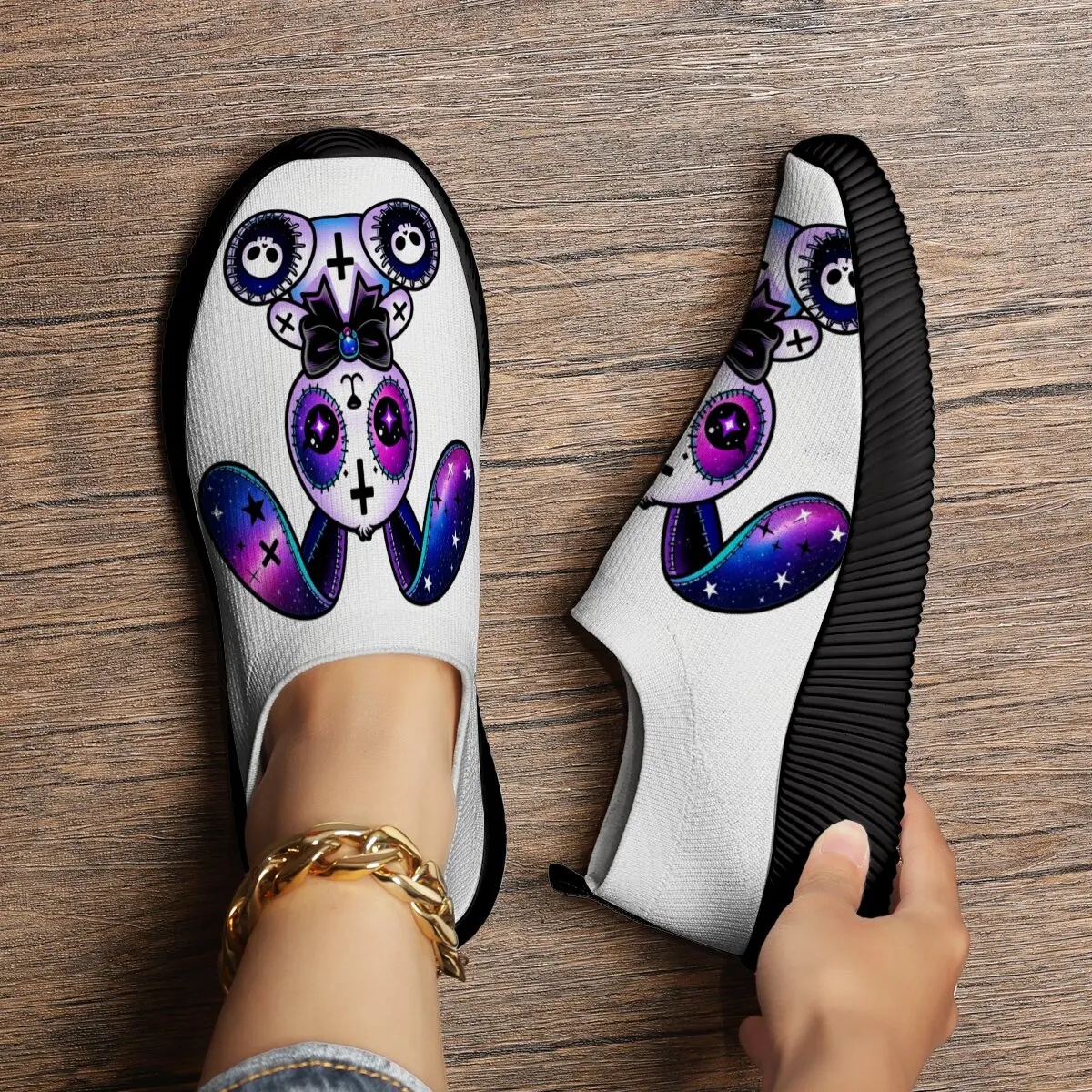 

Parent-Child Matching Sneakers White Casual Breathable Shoes Lightweight Elastic Flat Walking Shoes Slip-On Sneakers Women