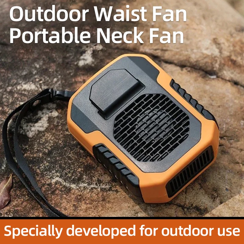 

6000 мАч уличный поясной вентилятор с Power Bank портативный перезаряжаемый вентилятор на шею электрический охладитель USB вентилятор