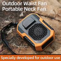 6000mAh Outdoor Waist Fan with Power Bank Portable Rechargeable Neck Fan Electric Cooler USB Ventilator Fan
