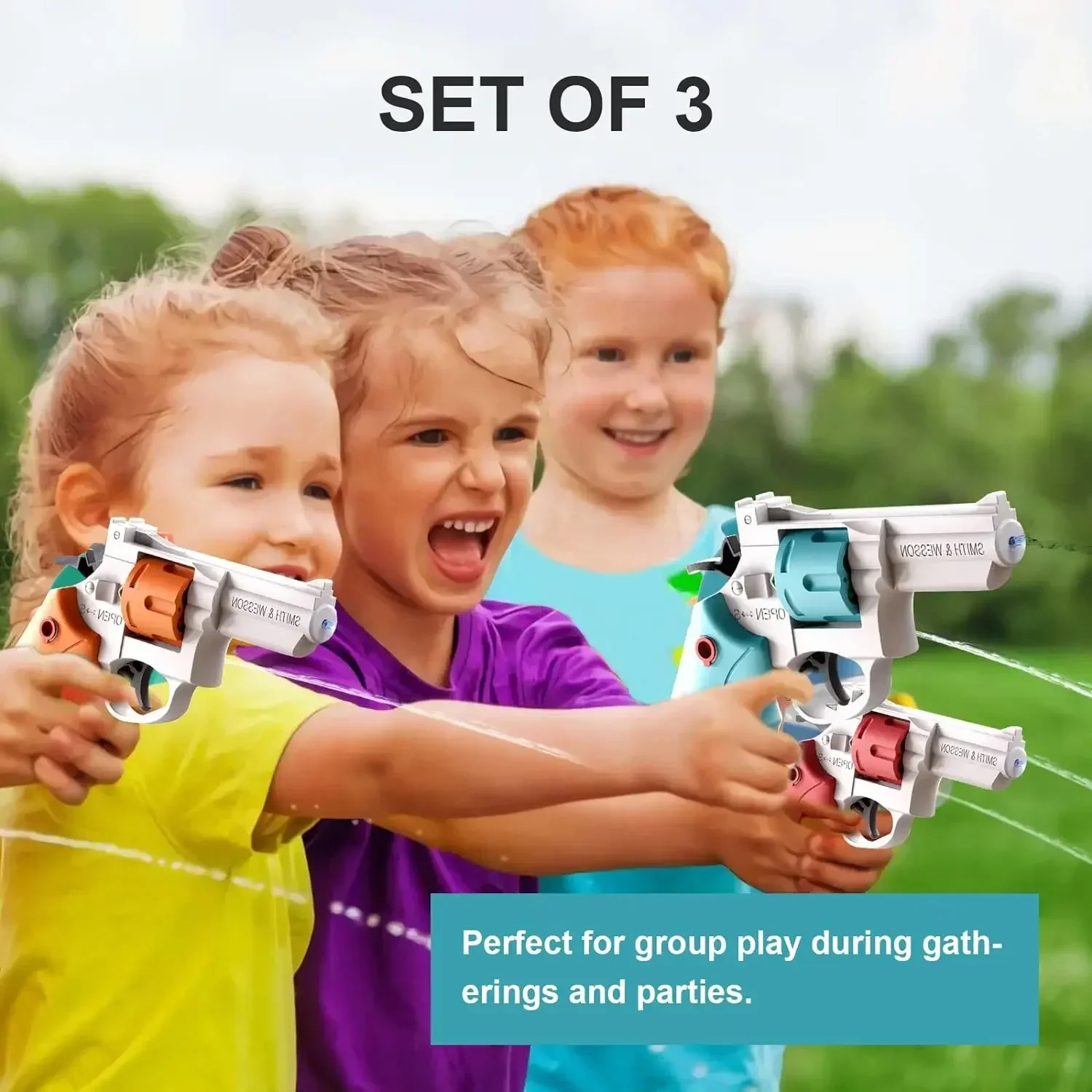 Summer Children Water Gun for Glock Revolver Shooting Toy Full Automatic Shooting Water Beach Parent-child Interactive Toys