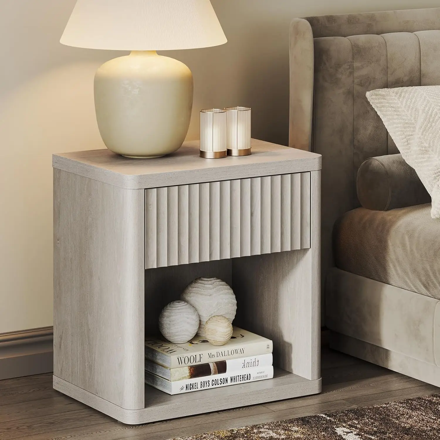 Table de oral et Moderne en Bois avec Rangement de MELStorage, Grande Table d'Appoint, Large, Milieu du Siècle