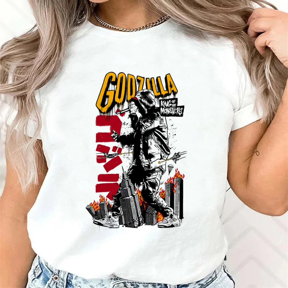 Eminem top tees female Pop Culture graphic Colorful 80s harajuku  Y2k t shirt Colorful hip hop streetwear Digital Vintage