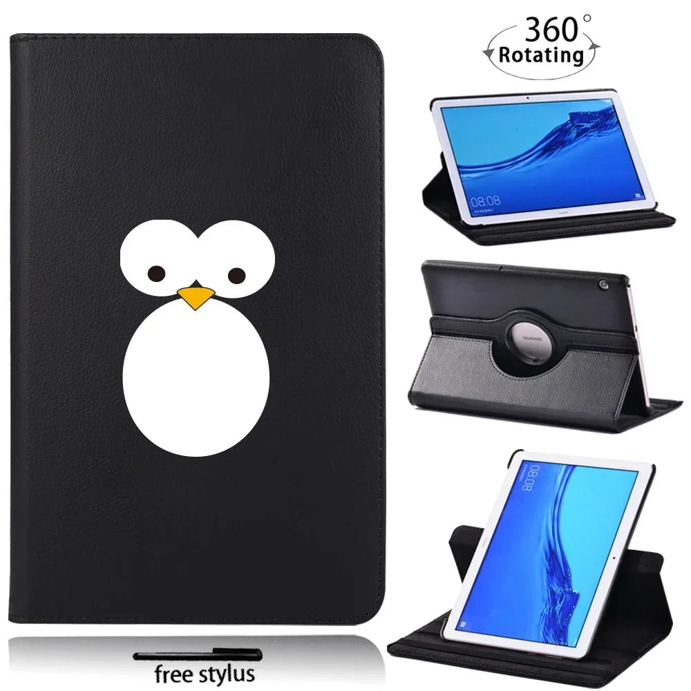 

For Huawei MediaPad T5 10 10.1 Inch/T3 10 9.6 Inch Tablet Case 360 Rotating Cover with Wake-Up Function Cover Case + Free Stylus