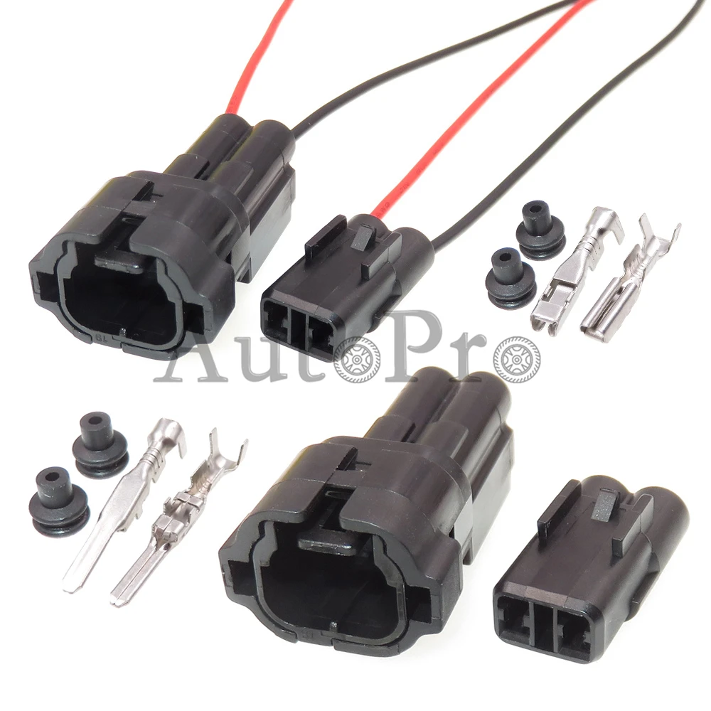 1 Set 2 Hole AC Assembly Auto Parts Car Reversing Radar Oxygen Sensor Plug 6187-2802 6180-2452 Automobile Wire Socket