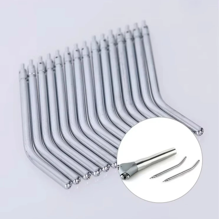 L Stainless Steel Three 3 Way Air Water Triple Straights and Angleds Syringes with Tips for Lab Chair/ Three-way Nozzle