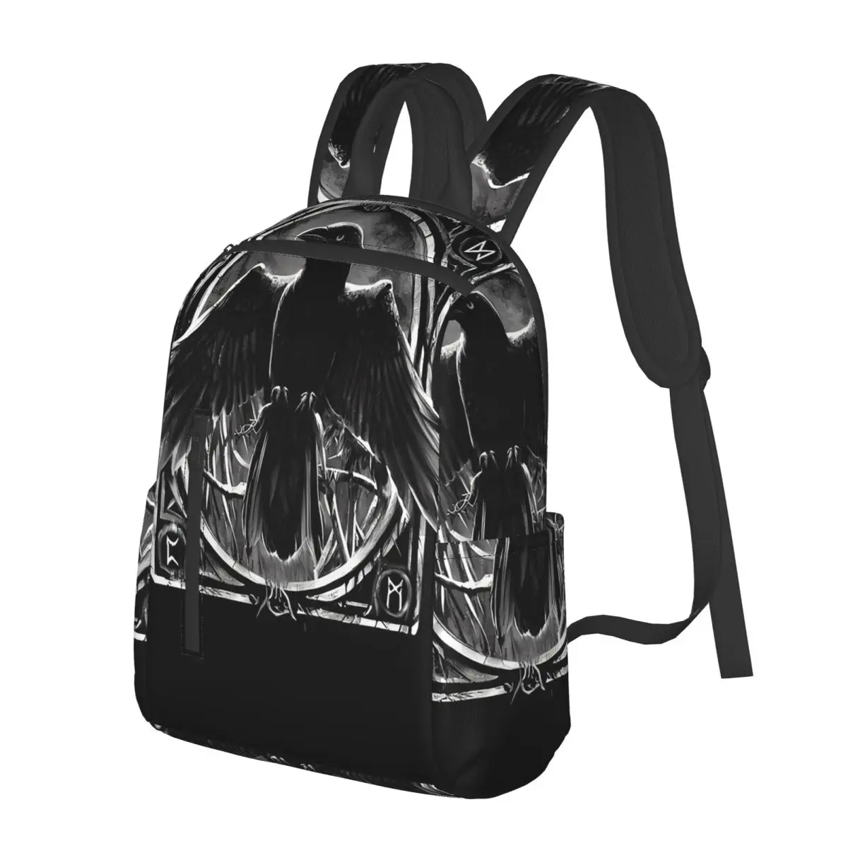 Odin's Watcher Yggdrasil Raven Student Backpack School Bag Hiking Travel Daypack for Men Women Bookbag Shoulder Bags