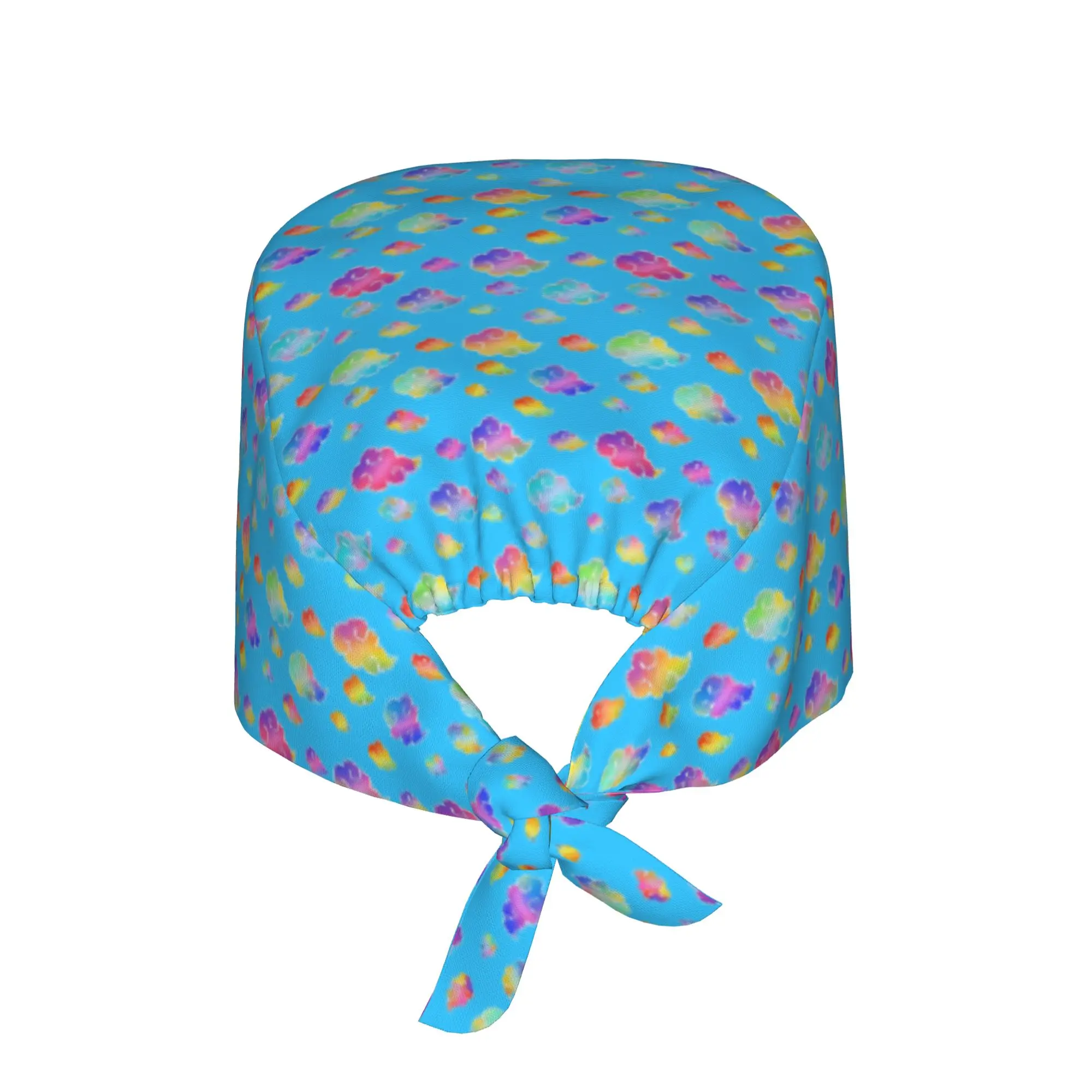 Colorful Auspicious Clouds  Working Cap Surgical Hats Men Women  Operating Room Cap Nursing Cap Lab Works Hat