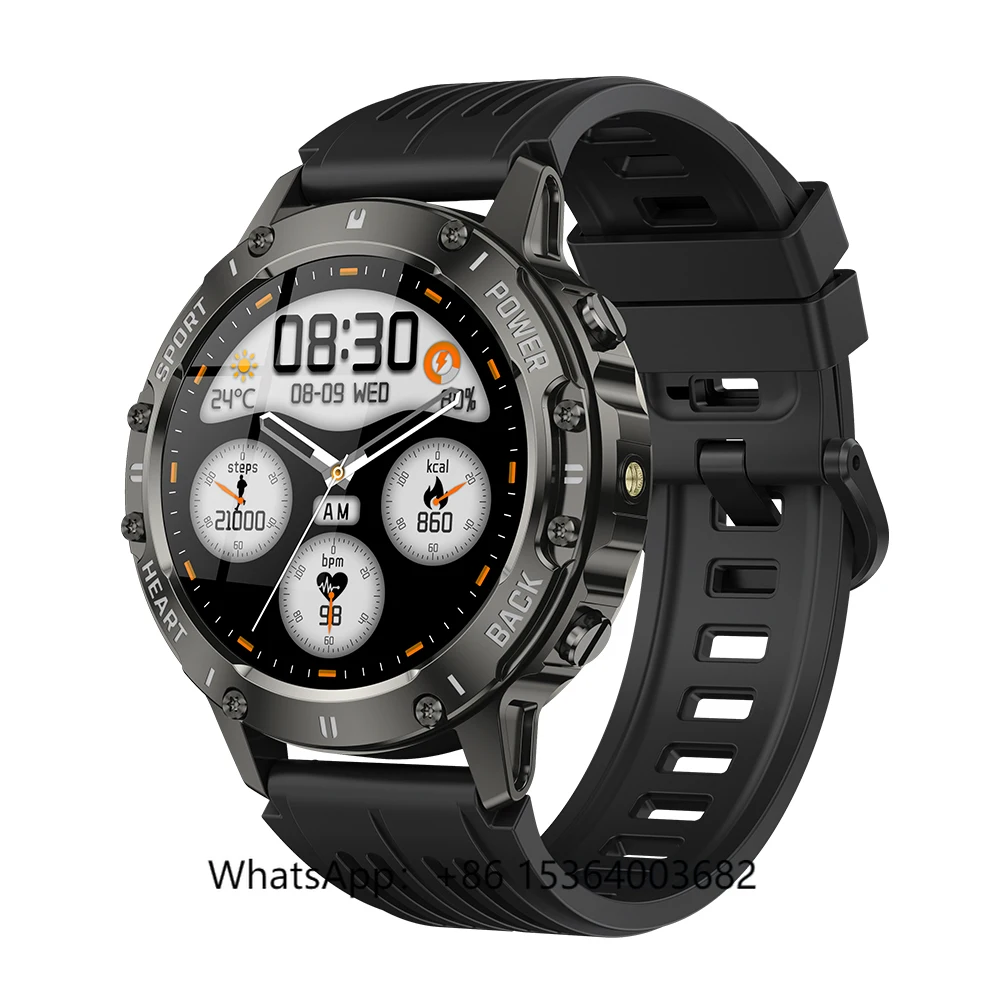 

TJXL-2025 S81 Sport Smart Watch 1.39inch Round BT Call Heart Rate Monitoring Flashlight Relojes Smartwatch for Men Women