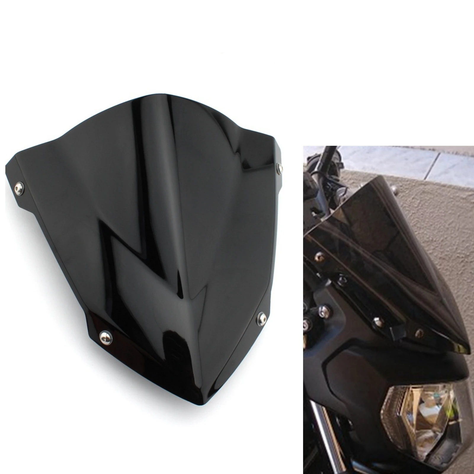 

For YAMAHA MT07 FZ-07 2021-2022 Motorcycle Front Windshield Windscreen Protector Cover