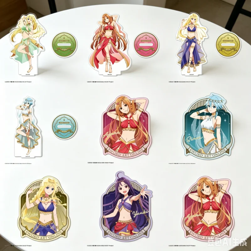Sword Art Online 15cm Yuuki Sinon Alice Zuberg Leafa Asuna Acrylic standing Keychain Tabletop Decorations Exquisite Products