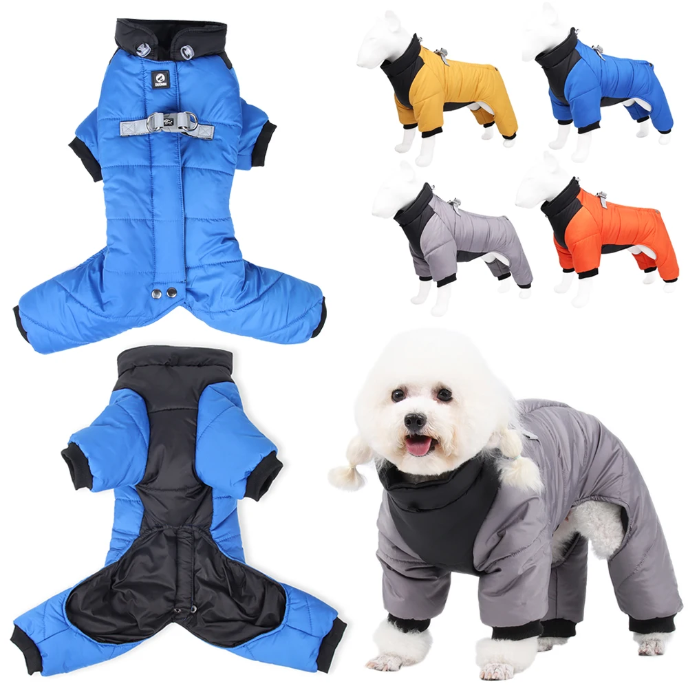 Winter Dog Clothes Waterproof Puppy Coat For Small Medium Dogs Cats Jumpsuit Reflective Chihuahua Yorkshire Jacket Pet Costume