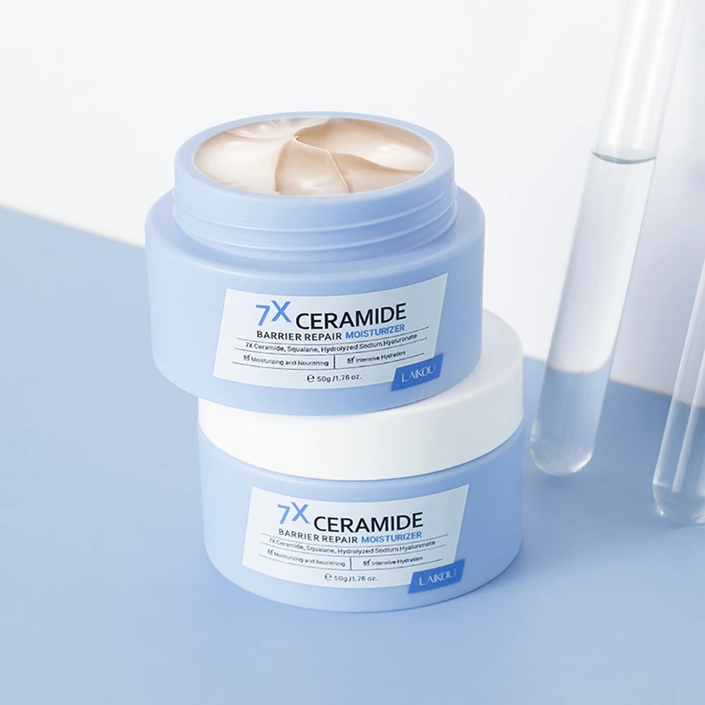 LAIKOU Japanese Ceramide Face Cream, Firming Moisturizing Cream for Sensitive Skin, Nourishing Barrier Repair 50g Travel Size