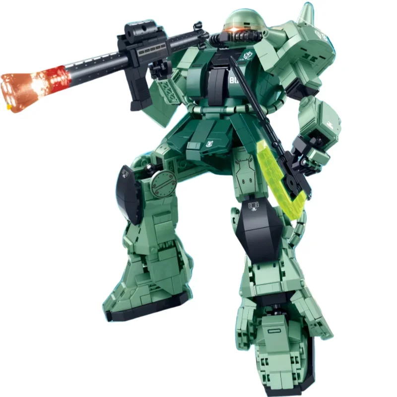 New Green Mecha Combat Robot Building Blocks Boys Educational Holiday Gifts Children's Assembly Toys Ornaments Action Figures