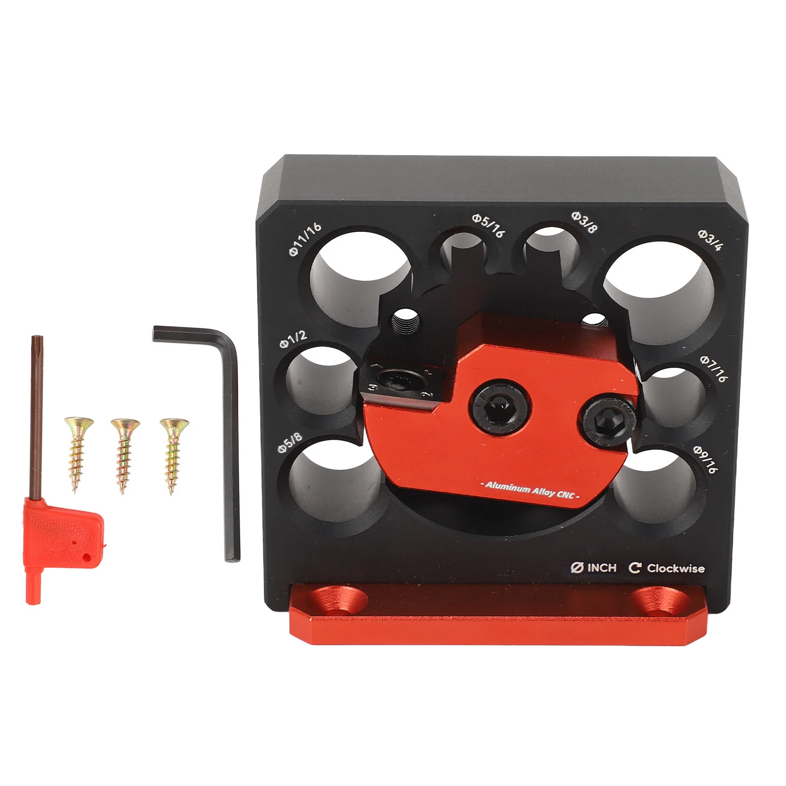 Dowel Maker Jig Tool 8 Different Hole Diameter Aluminum Alloy Smooth Cutting Dowel Maker Jig Kit Imperial for Electric Drill